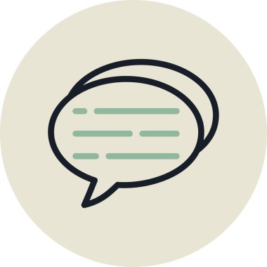 Konuş. Web simgesi basit illüstrasyon