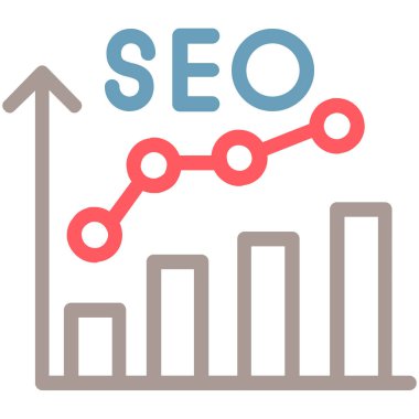 Seo simgesinin vektör illüstrasyonu