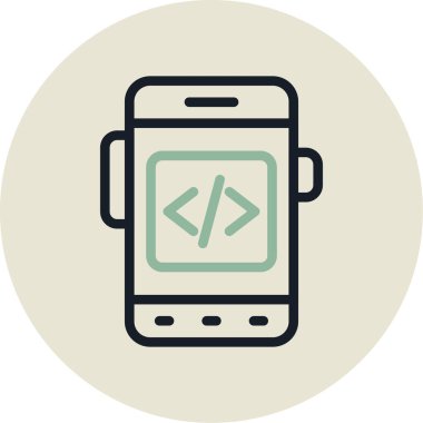 Mobil Uygulama Geliştirme Çemberi, Vektör İllüstrasyonu