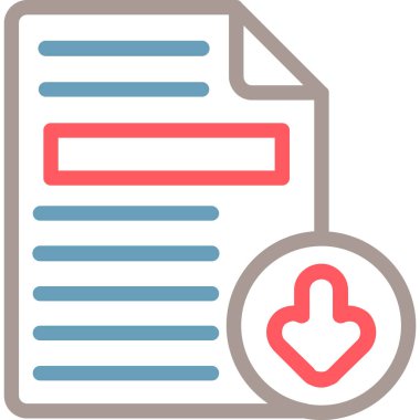 belge dosya simgesi vektör illüstrasyonu