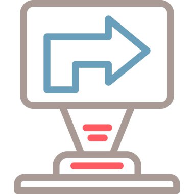 Yön. Web simgesi vektör illüstrasyonu