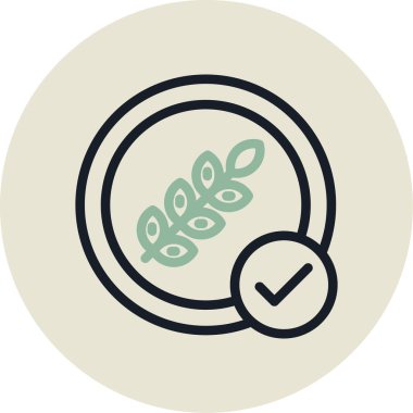 Bir yaprak simgesinin vektör illüstrasyonu