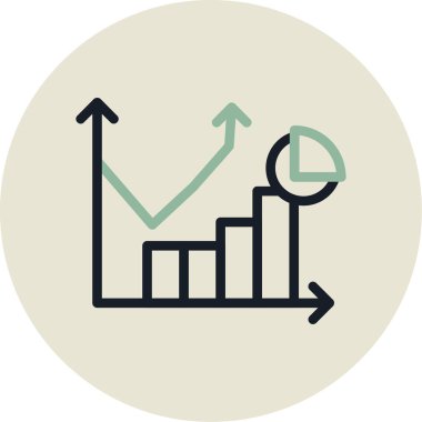 Bir pasta grafiğinin vektör simgesi