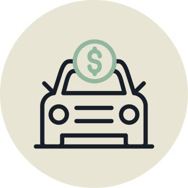 - Araba. Web simgesi basit illüstrasyon