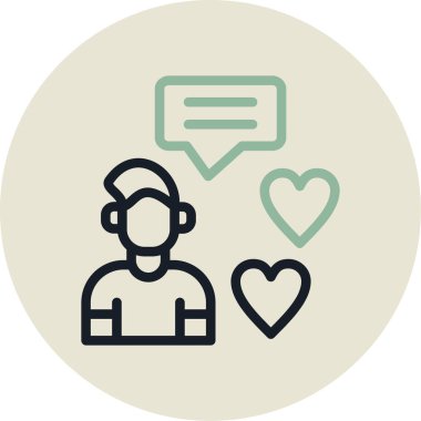 Sohbet ikonu. Web için basit bir iletişim vektör illüstrasyonuName