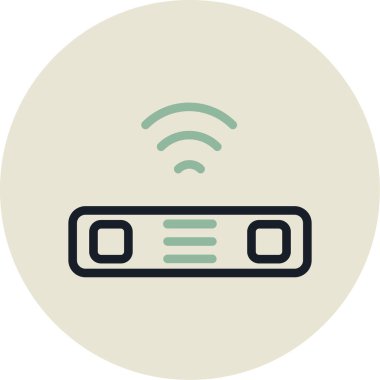 Kablosuz. Web simgesi basit illüstrasyon