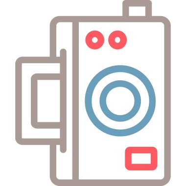 Kamera. Web simgesi basit illüstrasyon