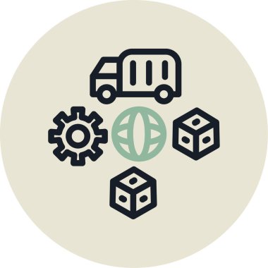 Lojistik ve teslimat simgeler