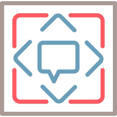 Konuş. Web simgesi basit illüstrasyon