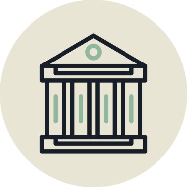 Bina ikonu. vektör illüstrasyonu