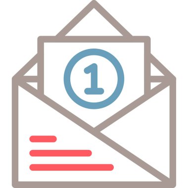 Zarf. Web simgesi basit illüstrasyon