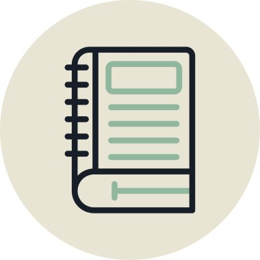 Kitap. Web simgesi basit illüstrasyon