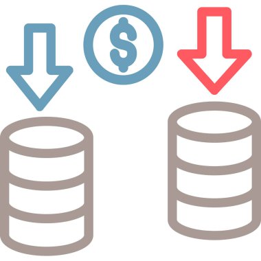 veritabanı düz renk simgesi