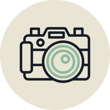 Fotoğraf kamerası vektör simgesi