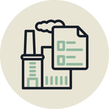 Fabrika simgesi vektör illüstrasyonu