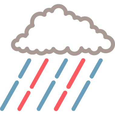 Bulut. Web simgesi basit illüstrasyon