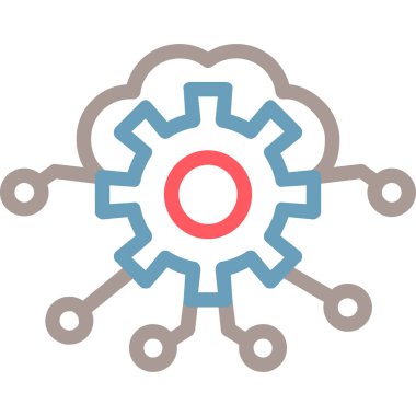 ok düz simge, vektör, illüstrasyon ile dişli