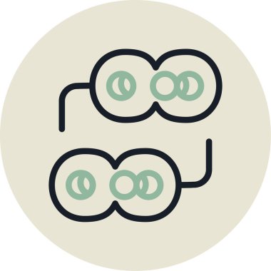 iki - ton halka simgesi, vektör illüstrasyonu