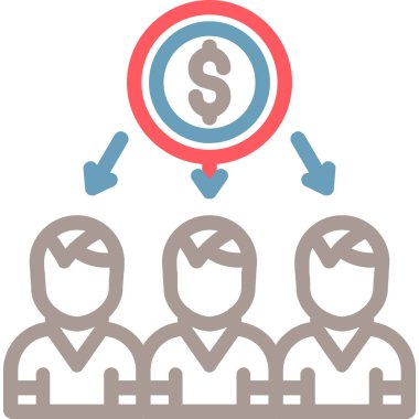 Para için. Web simgesi basit illüstrasyon