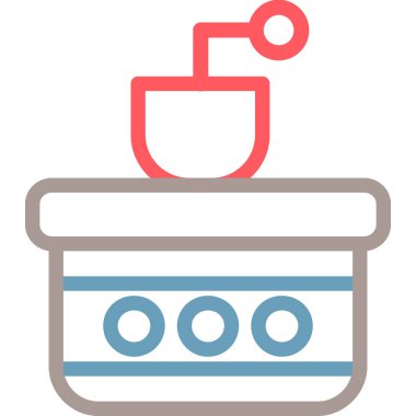 Kahve fincanı. Basit resimleme