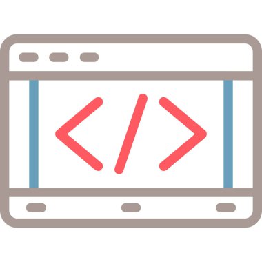 Web geliştirme simgesini ana hat biçiminde kodlamak