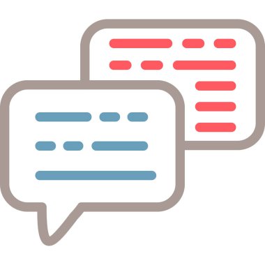 Konuş. Web simgesi basit illüstrasyon