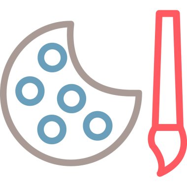 fırça simgesi, vektör illüstrasyonu