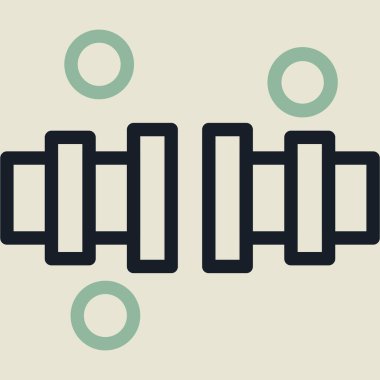 dambıl simgesi tasarımı, vektör illüstrasyonu