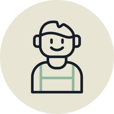 avatar erkek simgesi düz stil