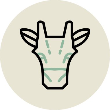 Tatlı çizgi film karakteri simgesinin vektör çizimi