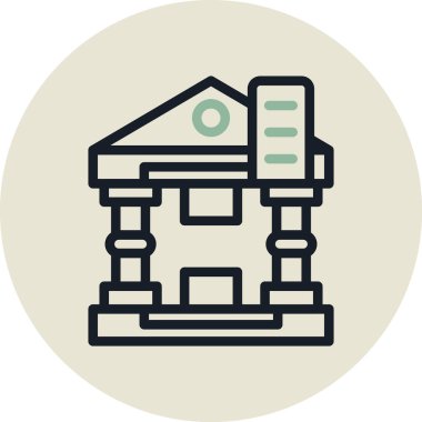 Ev simgesinin vektör illüstrasyonu