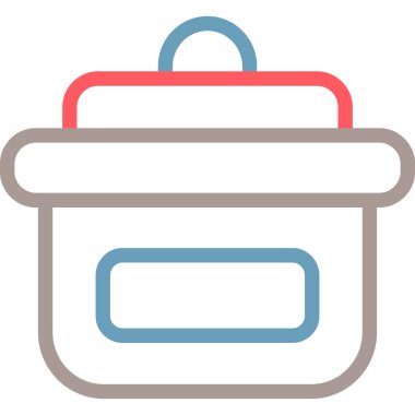 Çanta. Web simgesi basit illüstrasyon