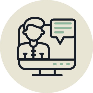 Doktor. Web simgesi basit illüstrasyon