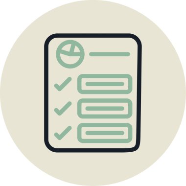 Kontrol listesi simgesi vektör illüstrasyonu