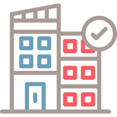 Hastane. Web simgesi basit illüstrasyon