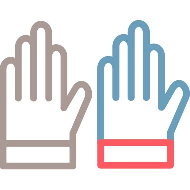 Eldiven simgesi vektör illüstrasyonu