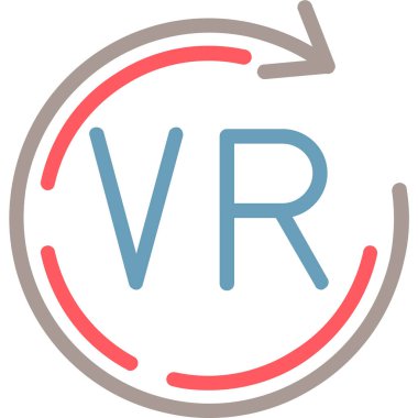 Vr. Web simgesi basit illüstrasyon