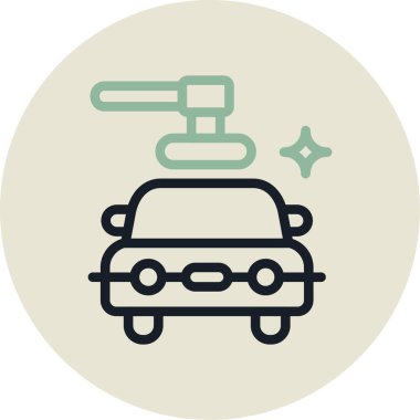 - Araba. Web simgesi basit illüstrasyon