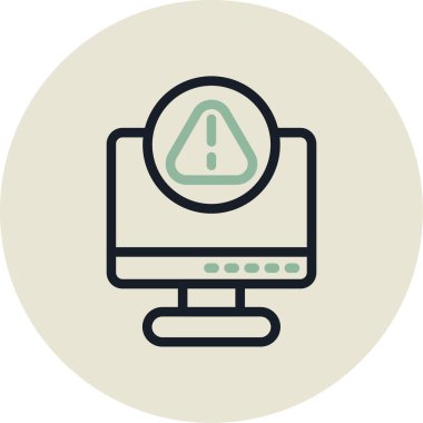 bilgisayar vektör simgesi modern basit illüstrasyon