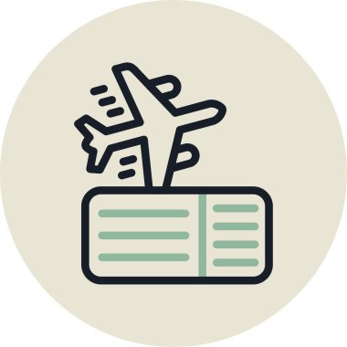 Havaalanı simgesinin vektör illüstrasyonu