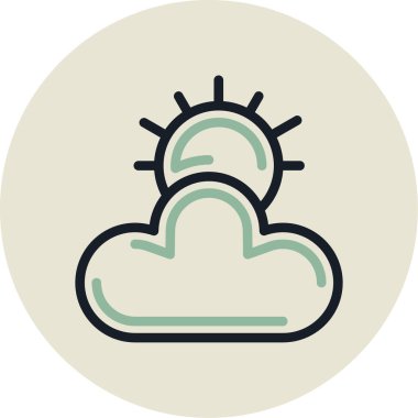 Bulut. Web simgesi basit illüstrasyon