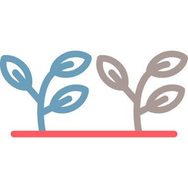 ağaç vektörü renk çizgisi simgesi