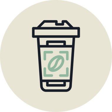 Bir içecek simgesinin vektör illüstrasyonu