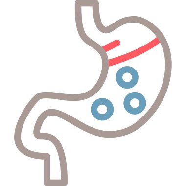 mide ikonu vektör illüstrasyonu