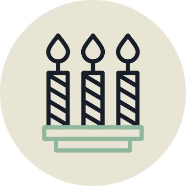 Doğum günü pastası vektör simgesi