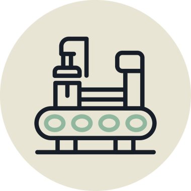 Bir benzin istasyonu simgesinin vektör illüstrasyonu