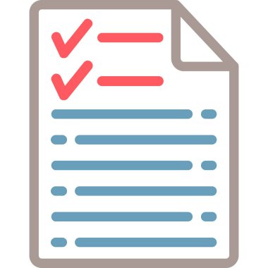 Kontrol listesi. Web simgesi basit illüstrasyon