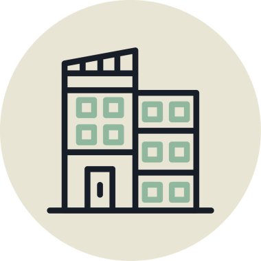 Modern yapı simgesinin vektör illüstrasyonu