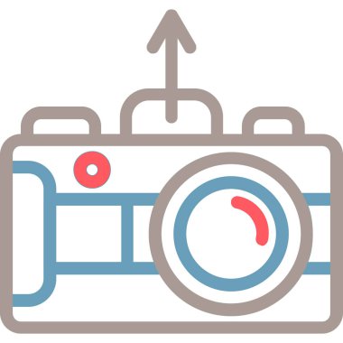 kamera simgesi vektör illüstrasyonu