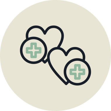 Kalp. Web simgesi basit illüstrasyon